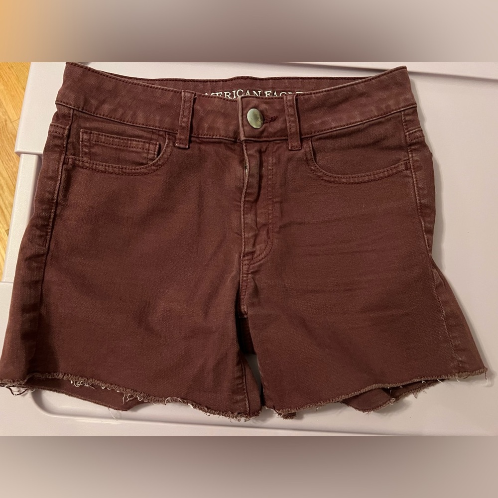 American Eagle Outfitters Women's Maroon Shorts